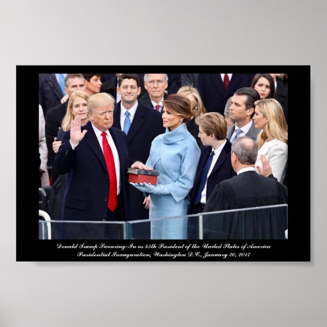 Donald Trump Swearing-In as President Poster (Front)