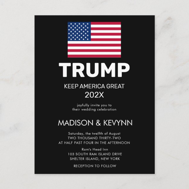Donald Trump Take America Back Election  Postcard (Front)