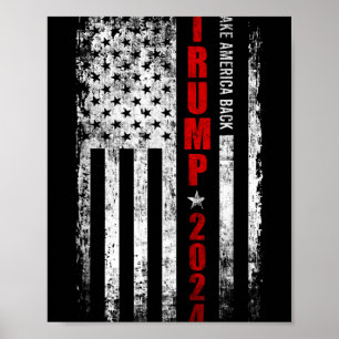 Donald Trump Take America Byck American Flag Patri Poster