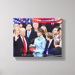 Donald Trump taking his Oath of Office POTUS Canvas Print