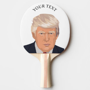 DONALD TRUMP TENNIS BAT (PERSONALISE) PING PONG PADDLE
