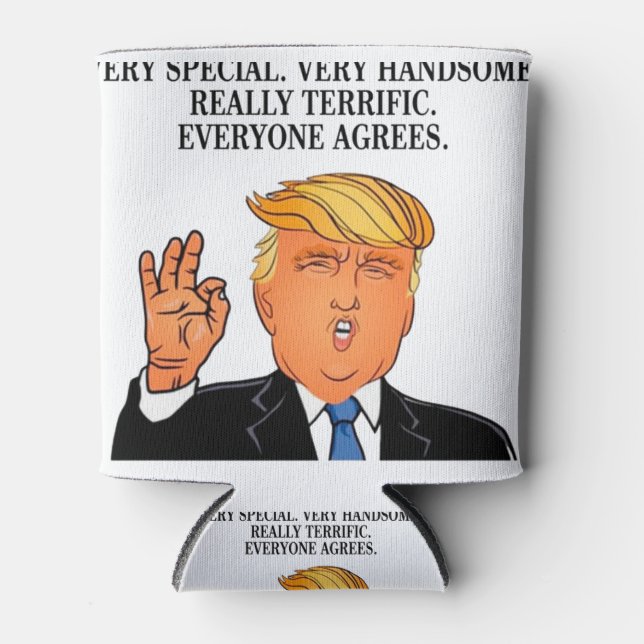Donald Trump - terrific dad fathers day birthday Can Cooler (Front)