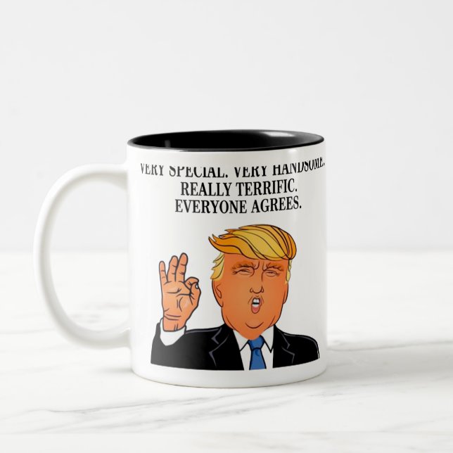Donald Trump - terrific dad fathers day birthday Two-Tone Coffee Mug (Left)