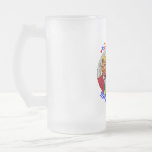 DONALD TRUMP- THE PRESIDENT WHO SAVED CHRISTMAS FROSTED GLASS BEER MUG