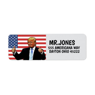 DONALD TRUMP THUMBS UP Return Address Labels