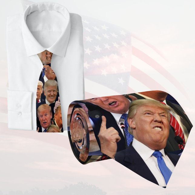 Donald Trump Tie | Funny Faces Of Trump Gift (Donald Trump Tie 2024)