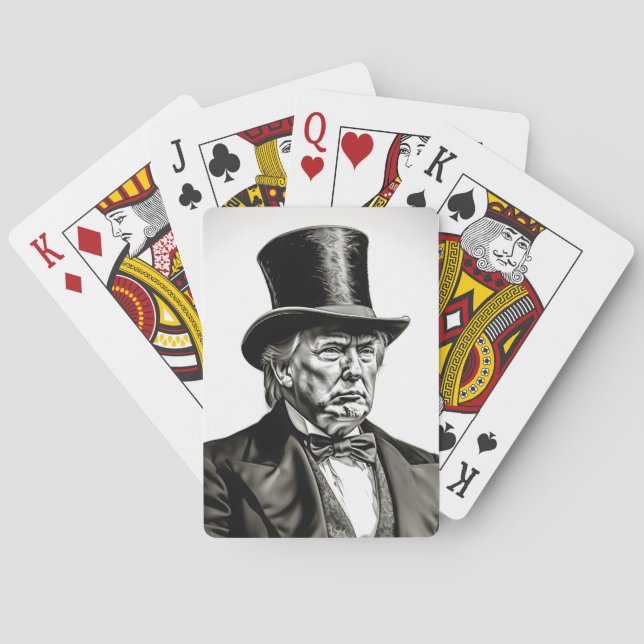 DONALD TRUMP TOP HAT PLAYING CARDS (Back)