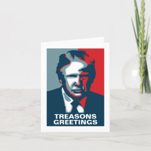 Donald Trump TREASONS GREETINGS Christmas Holiday Card