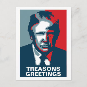 Donald Trump TREASONS GREETINGS Postcard