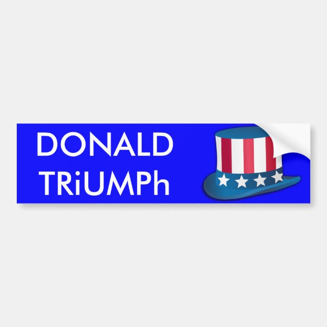 Donald Trump, Triumph Uncle Sam Hat USA Sticker (Front)