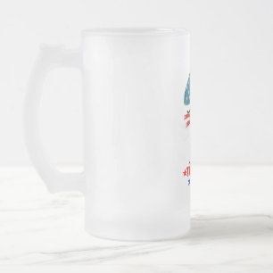 DONALD TRUMP-TRUMP GIRL FROSTED GLASS BEER MUG