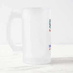 DONALD TRUMP-TRUMP GIRL FROSTED GLASS BEER MUG