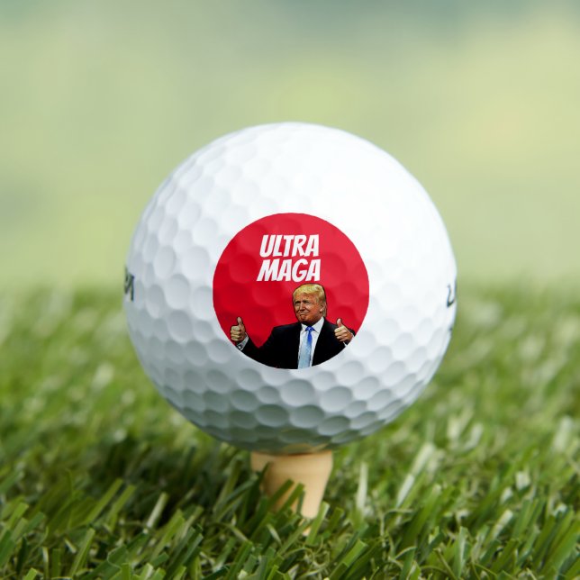  DONALD TRUMP ULTRA MAGA GOLF BALLS (Insitu Tee)