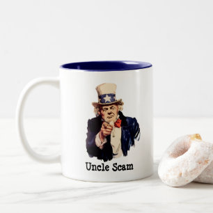 Donald Trump Uncle Scam Two-Tone Coffee Mug