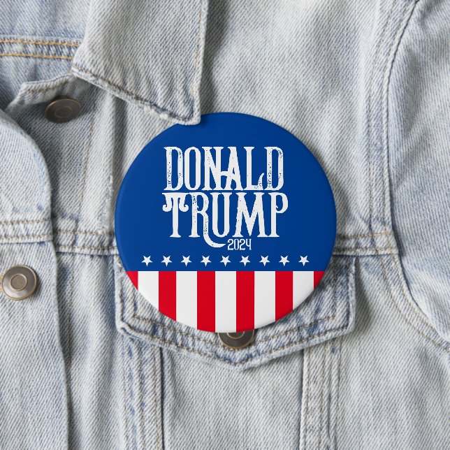 Donald Trump Unique 2024 Election Campaign  10 Cm Round Badge (In Situ)