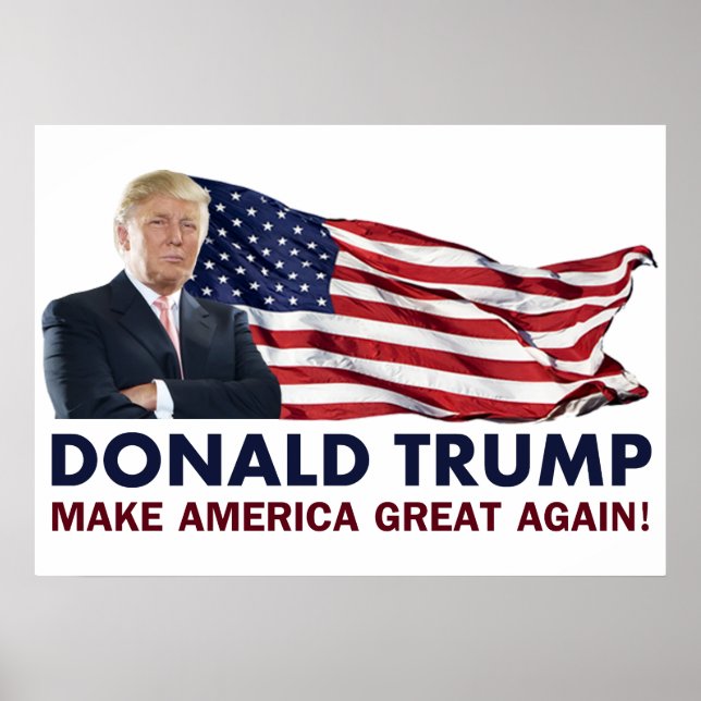 Donald Trump US Flag Poster (Front)