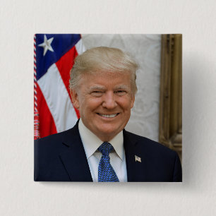Donald Trump US President White House MAGA 2024  15 Cm Square Badge