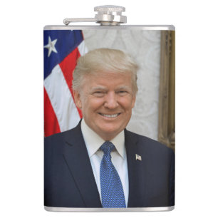 Donald Trump US President White House MAGA 2024  Hip Flask
