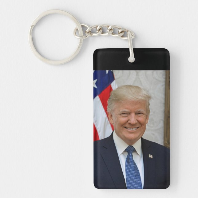 Donald Trump US President White House MAGA 2024  Key Ring (Front)