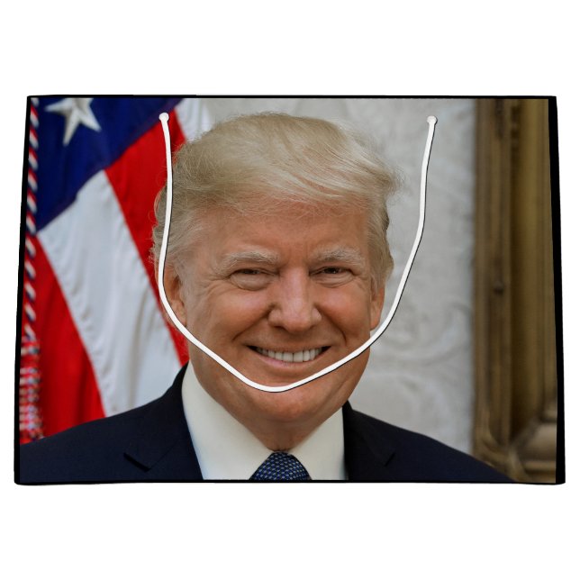 Donald Trump US President White House MAGA 2024  Large Gift Bag (Front)