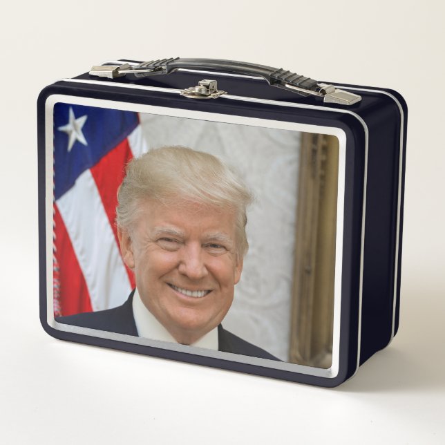 Donald Trump US President White House MAGA 2024  Metal Lunch Box (Front)