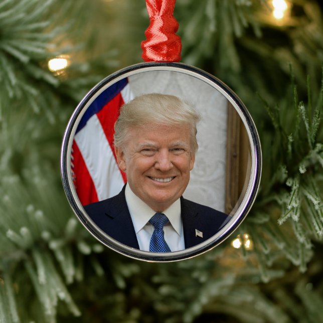 Donald Trump US President White House MAGA 2024  Metal Tree Decoration (Tree)