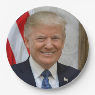 Donald Trump US President White House MAGA 2024 Paper Plate