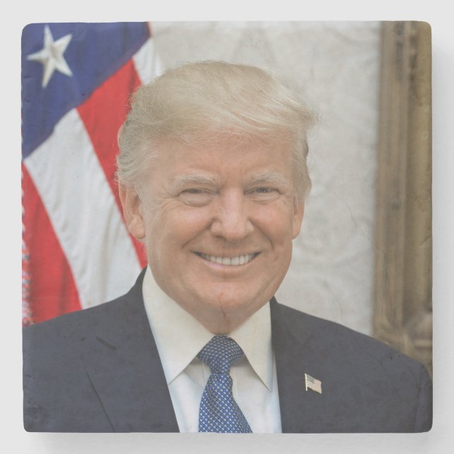Donald Trump US President White House MAGA 2024  Stone Coaster (Front)
