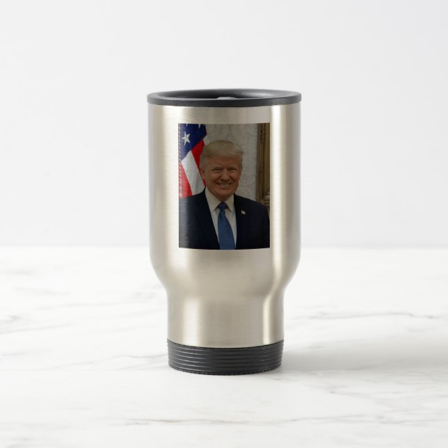 Donald Trump US President White House MAGA 2024  Travel Mug (Center)