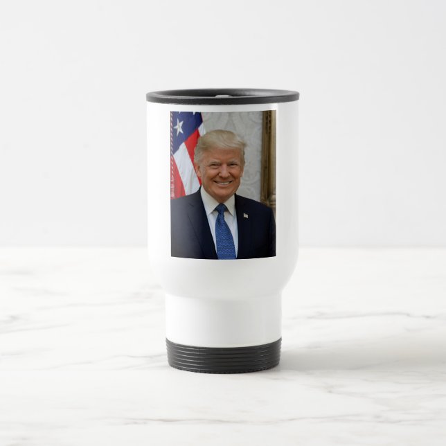 Donald Trump US President White House MAGA 2024  Travel Mug (Center)