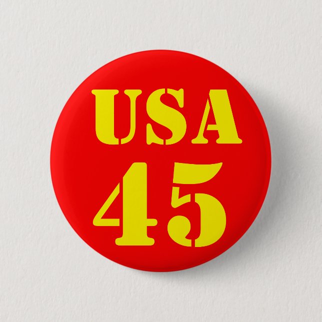 Donald Trump USA 45 6 Cm Round Badge (Front)