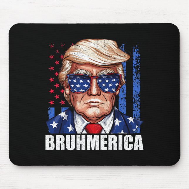 Donald Trump Usa American Flag Funny Distressed  Mouse Mat (Front)