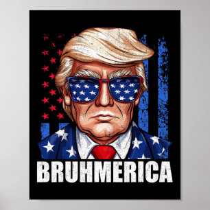 Donald Trump Usa American Flag Funny Distressed Poster