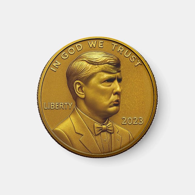 donald trump USA Coin 1 Cent America United States Magnet (Front)