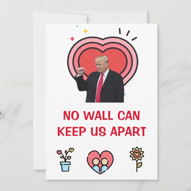donald trump valentines day  FUNNY Holiday Card (Front)