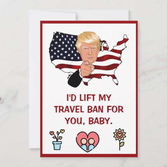 donald trump valentines day  FUNNY Holiday Card (Front)