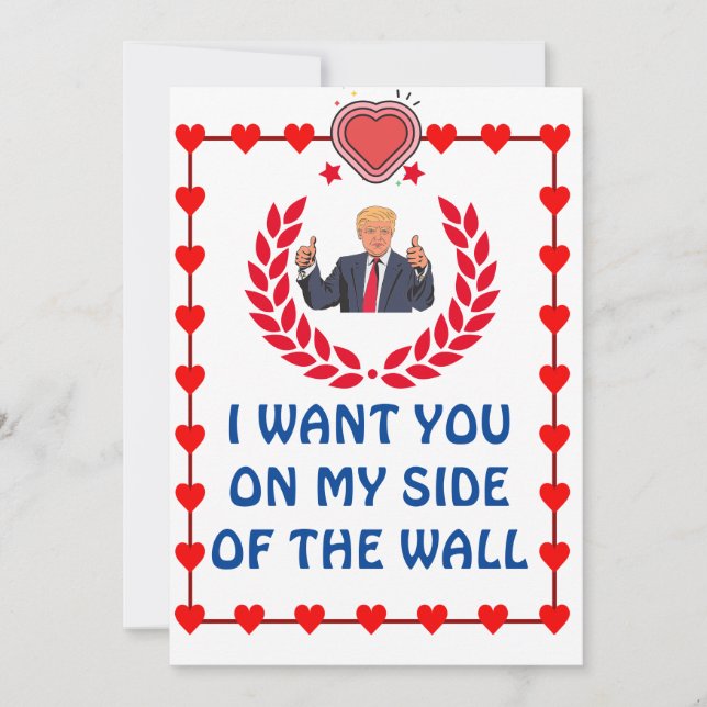 donald trump valentines day  FUNNY Holiday Card (Front)