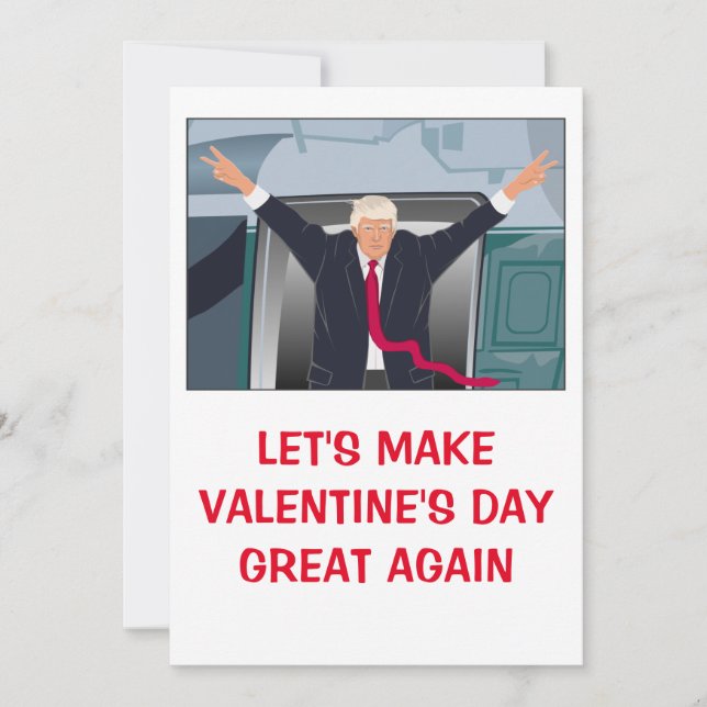 donald trump valentines day  FUNNY Holiday Card (Front)
