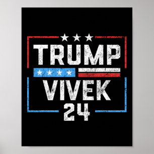 Donald Trump Vivek Ramaswamy 2024 President Republ Poster