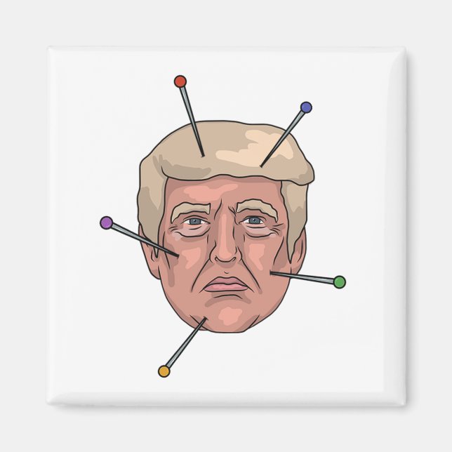Donald Trump Voodoo Doll Pin Illustration Magnet (Front)