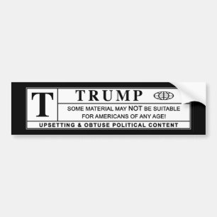 Donald Trump Warning Label