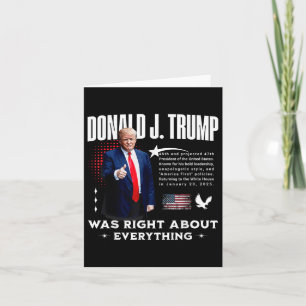 Donald Trump Was Right About Everything - Trump 20 Card