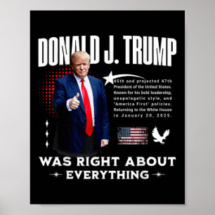Donald Trump Was Right About Everything - Trump 20 Poster