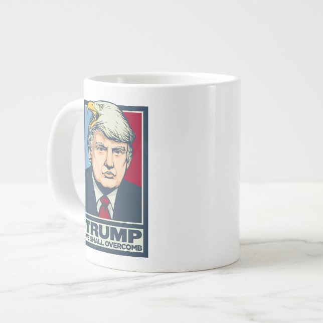 Donald Trump We Shall Overcomb Large Coffee Mug (Front Left)