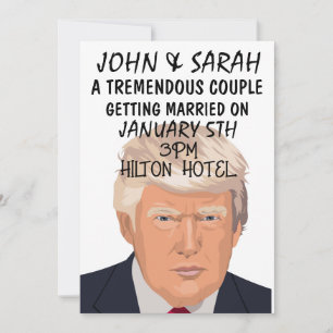 DONALD TRUMP WEDDING INVITATIONS PERSONALIZE