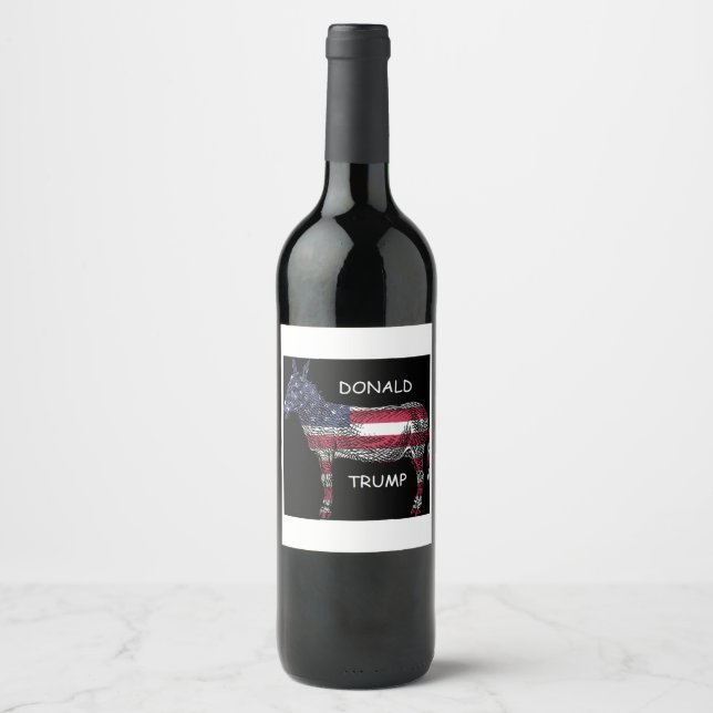 Donald Trump - What a Donkey Wine Label (Front)