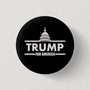 Donald Trump White House 3 Cm Round Badge