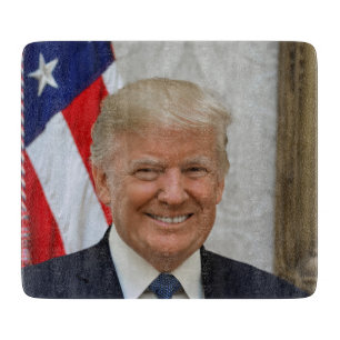 Donald Trump White House President Portrait Cuttin Cutting Board