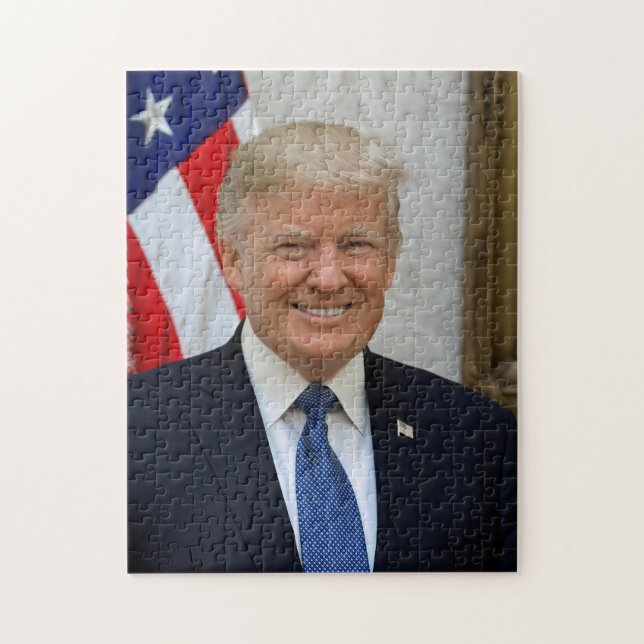 Donald Trump White House President Portrait Jigsaw Puzzle (Vertical)