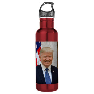 Donald Trump White House President Portrait Stainl 710 Ml Water Bottle